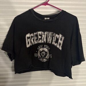 Garage Black Greenwich Crop Top